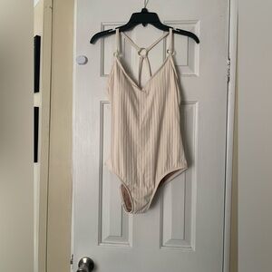 Cream Colored One Piece Swimsuit
